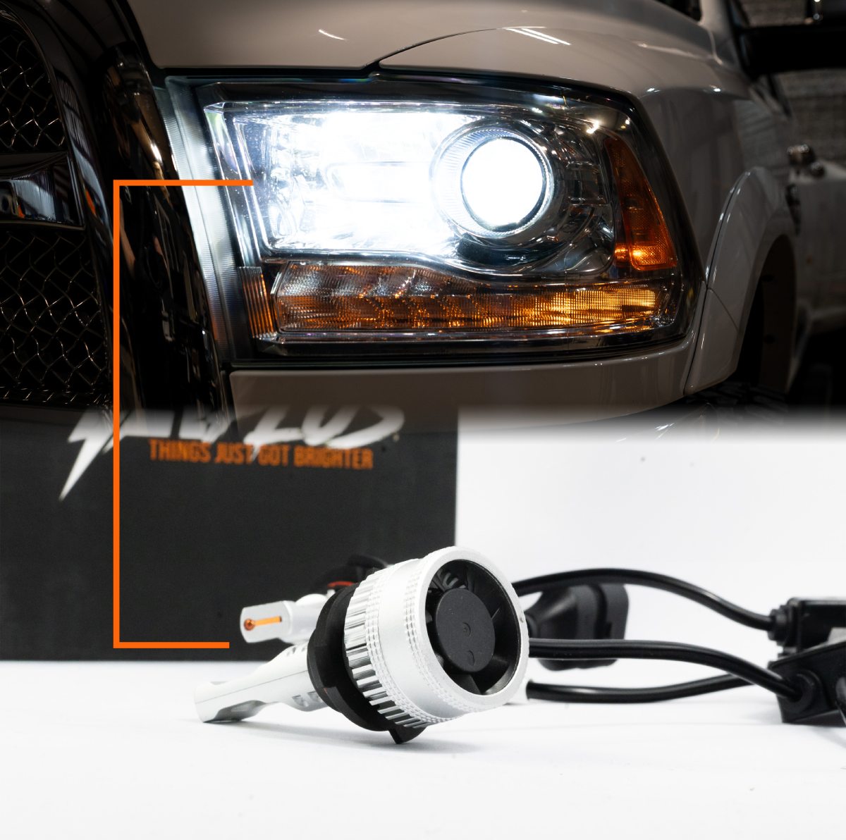 (High/Low Beam Headlights) 12,000 LUMEN F1 PLUS 2.0 Series LED Bulbs Set Ram 16-19