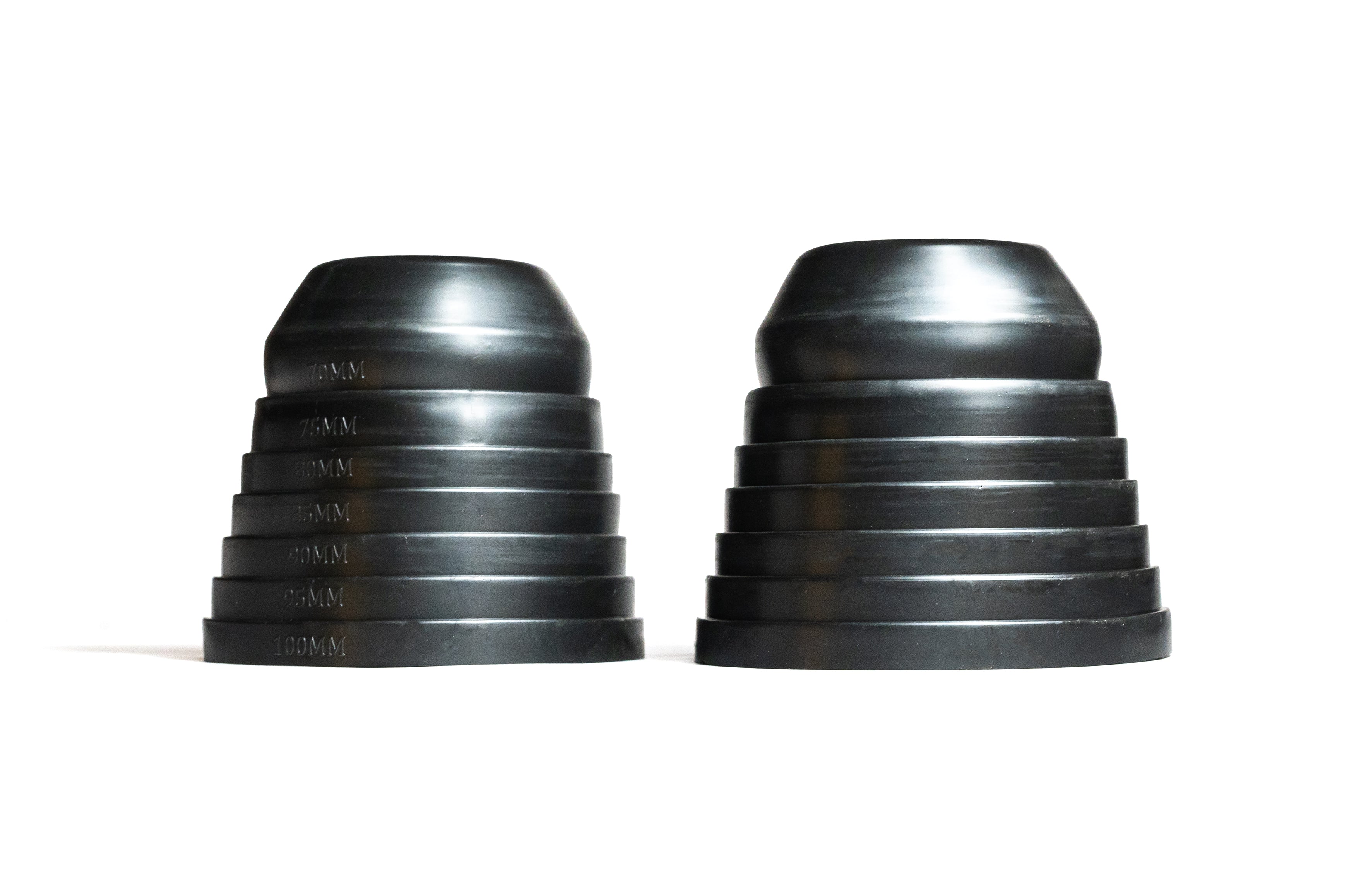 Universal Rubber Extended LED Headlight Dust Covers | 70MM - 100MM