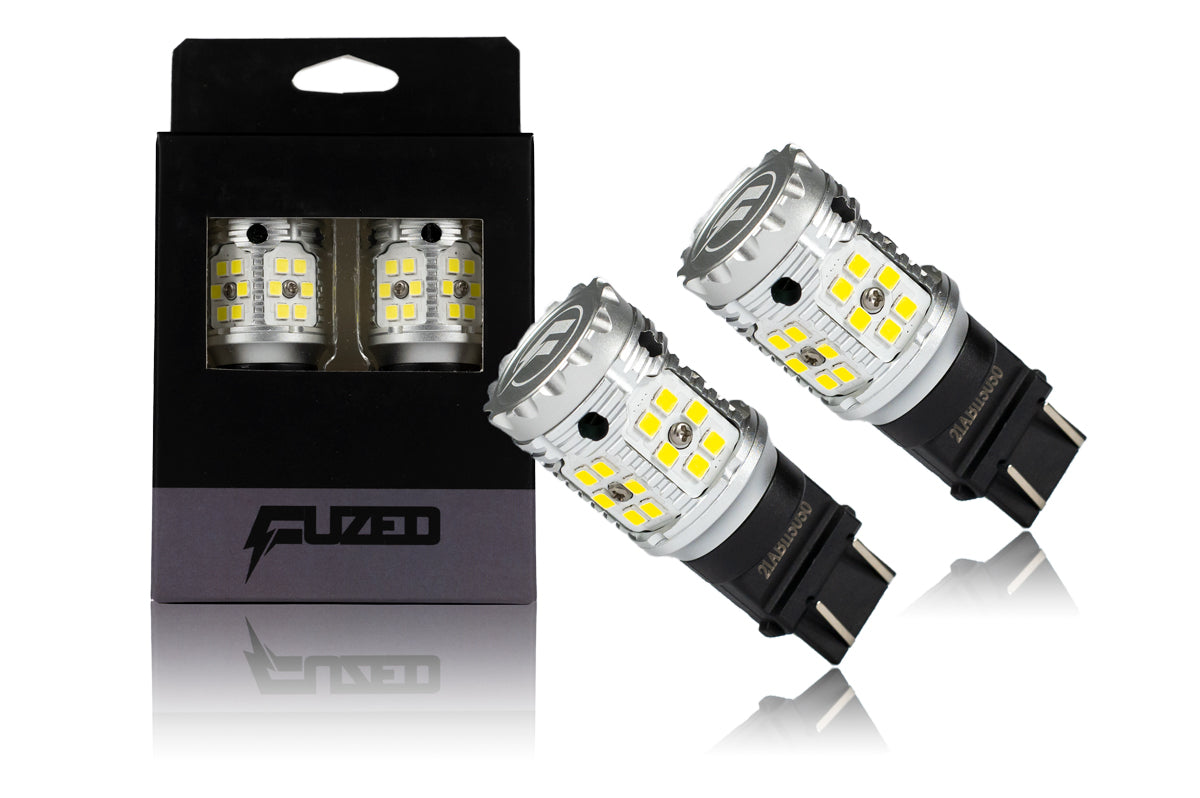 3156 / 3157 White LED 1600 Lumen Reverse Bulb Set
