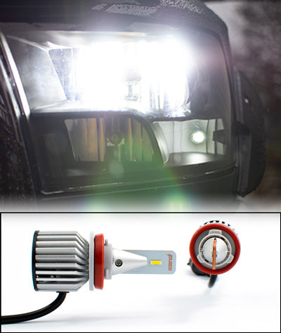 (Low Beam - Quad Reflector Headlights) F1 Series Headlight Light Bulbs Set