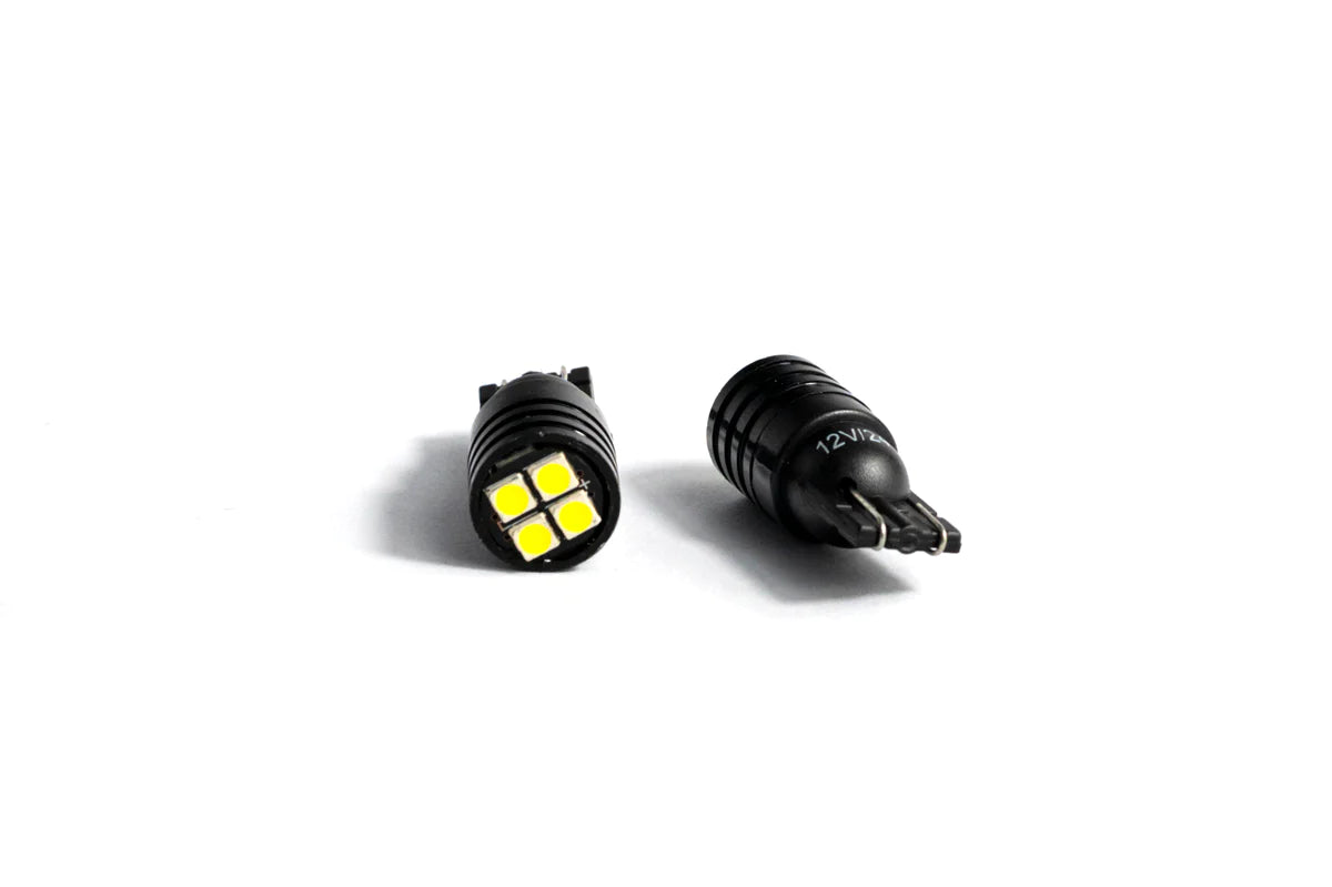 (License Plate Lights) 194/T10 Canbus Error Free White LED Bulb Set
