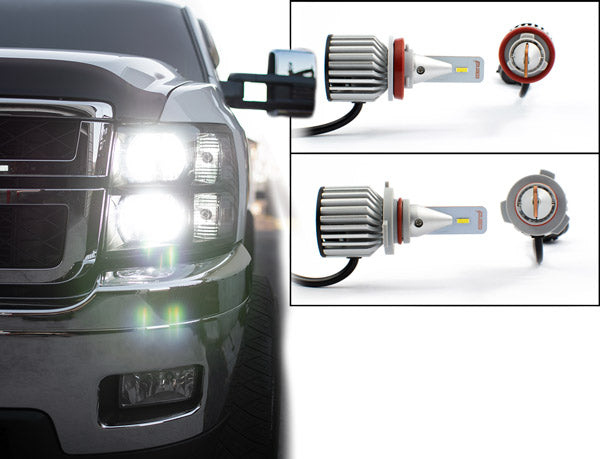 (Headlights/Fog Lights Full Kit) Silverado and Sierra 2007-2013 LED Headlights Fog Light Kit