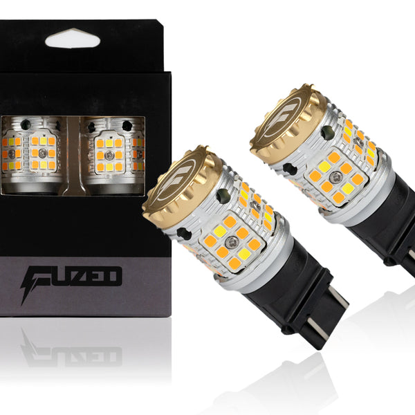 3157 Switchback LED Front Turn Signal No Hyperflash Built In Resistor Dual Color Led Front Turn Signal Light Bulbs Whiteamber No Hyperflash Pair Leds Underground Lighting 817 - Foto 6