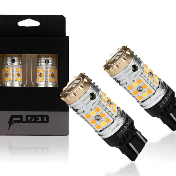 AUIMSOCO 7443/7440 Amber LED Turn Signal Bulbs – CANBUS No Hyper Flash (2-Pack, 3000K)